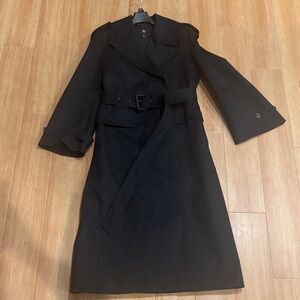 Banana Republic Classic Black Belted Coat